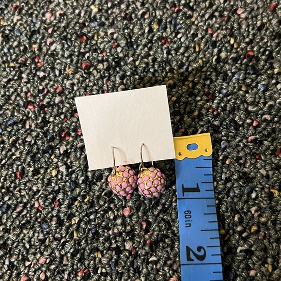 Handmade Pastel Pink Circle Gem Small Casual Cute Drop Earrings Jewelry Accessor - Picture 16 of 16